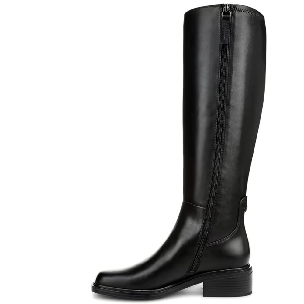 Franco Sarto 'Gisella' Black Leather Knee High Boots Sz 9.5 Never Worn Orig $225